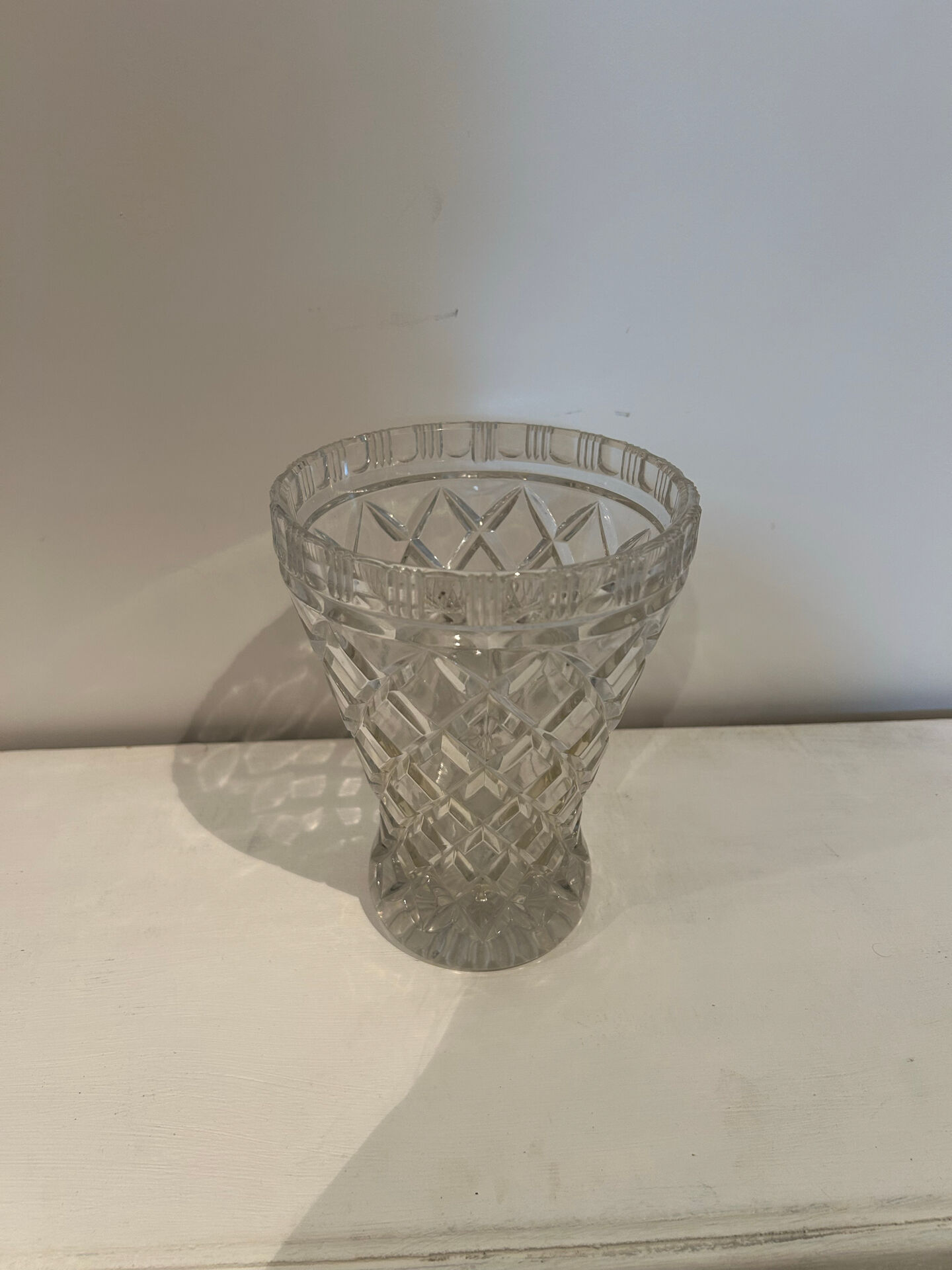Cut crystal vase