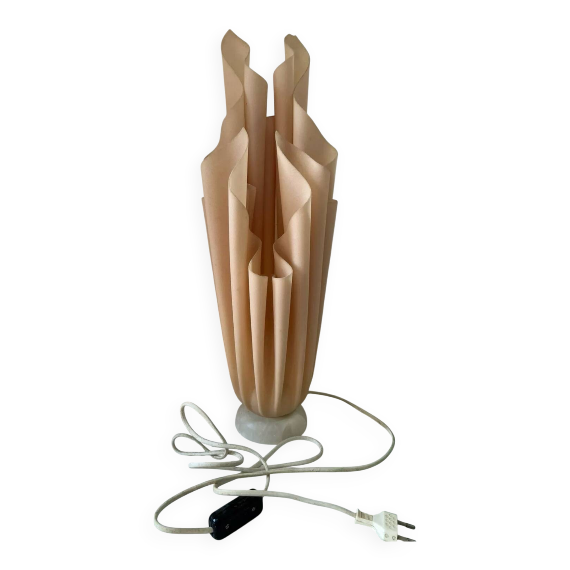 Georgia Jacob vintage Athena lamp, alabaster base, 1970s design