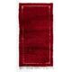 Solid Red Vintage Hand-Knotted Turkish Tulu Rug with Minimalist Ivory Border. 100% Wool
