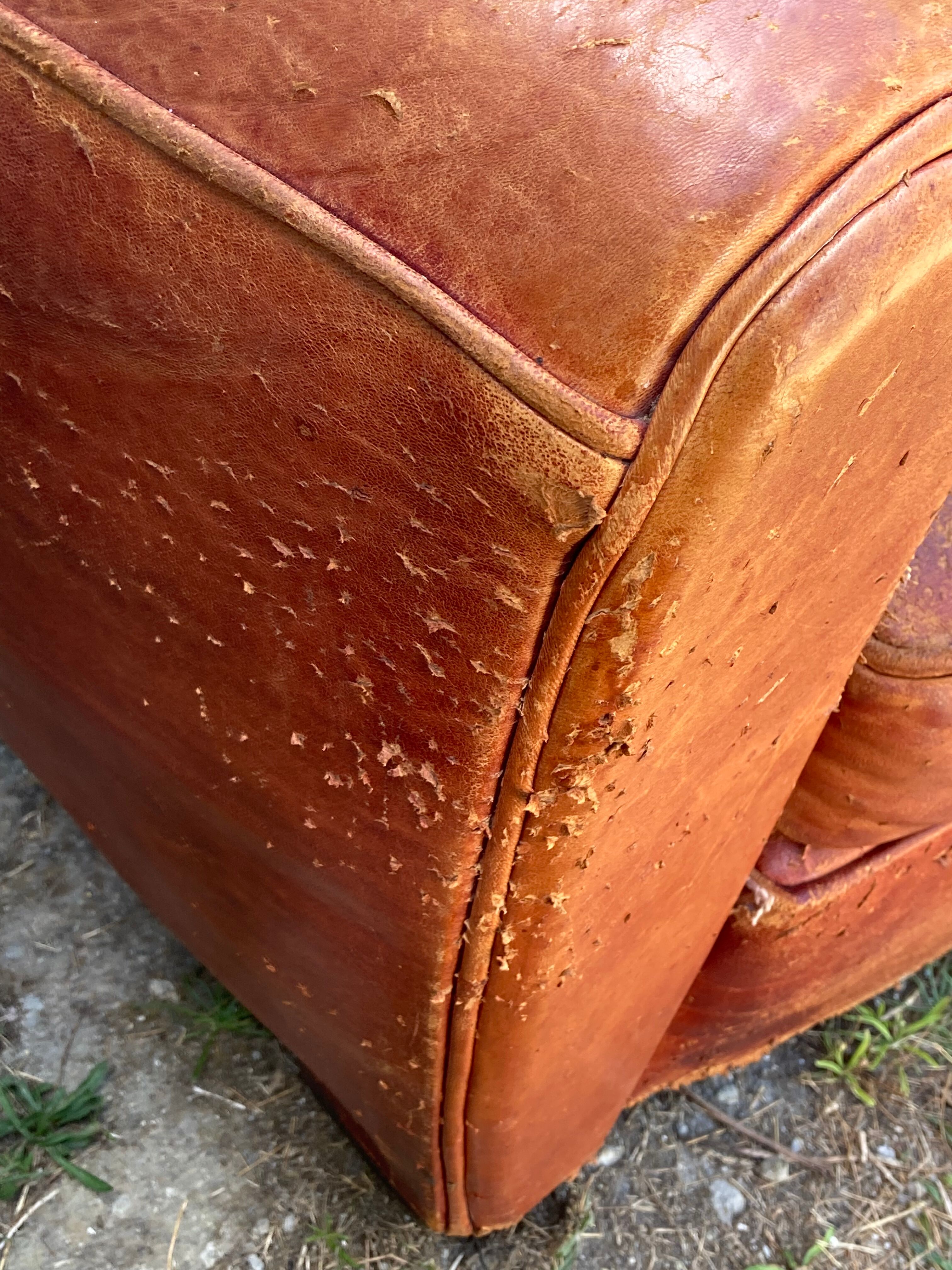 Pair of vintage club armchairs