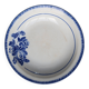 Plat creux ancien en faïence de Badonviller décor fleurs bleues
