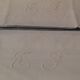 2 pretty linen or fine cotton, monogram C F.open edges