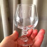 Suite of 6 glasses with crystal cognac