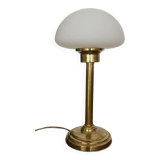 Vintage opaline brass table lamp