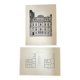 Illustration of a remarkable building and plan of 19th century German architecture