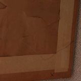 Original mid-century Swedish oil on panel – “House Facades” by A. Wistrand – dated 1946 – vintage & framed – 42 × 39 cm