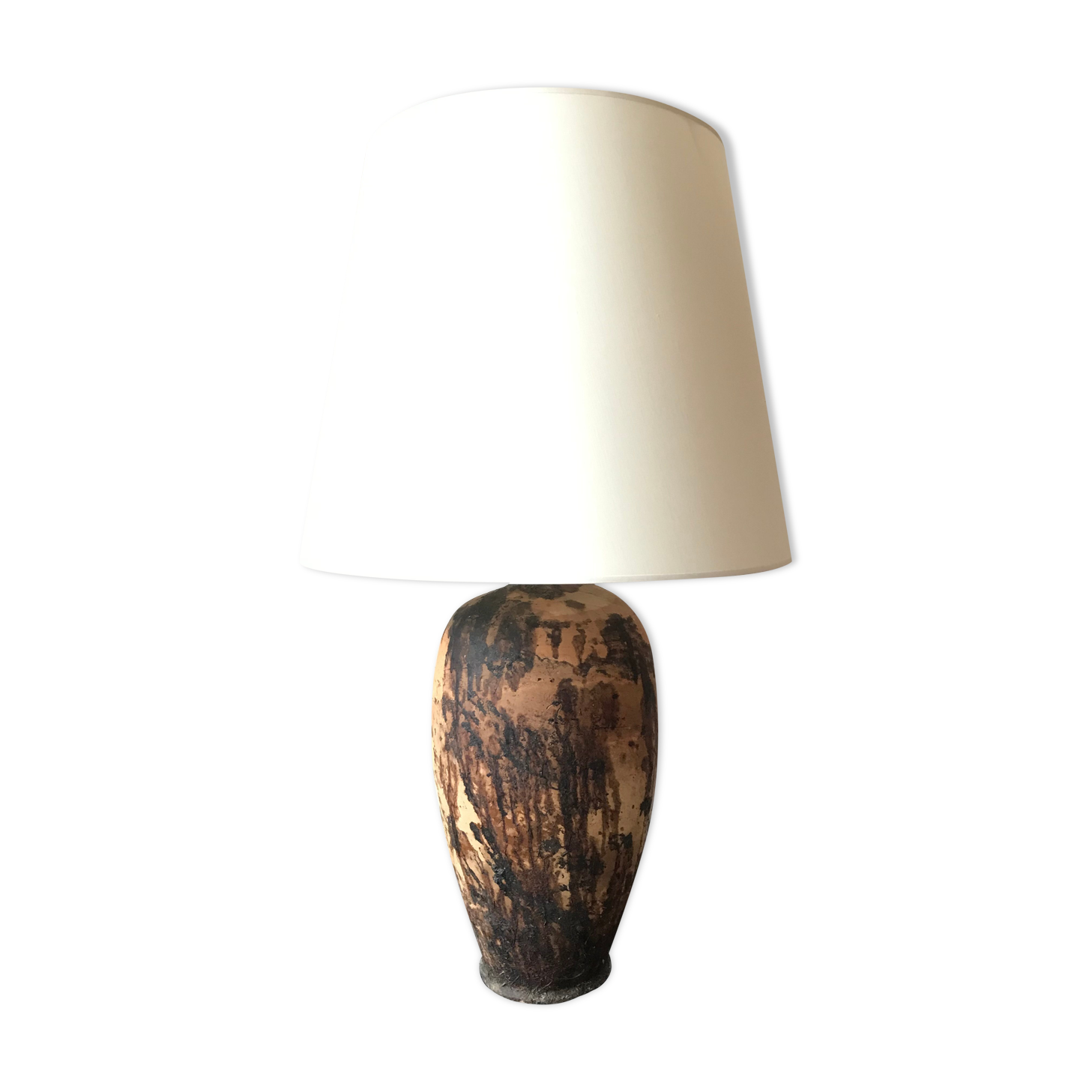 Terracotta lamp, 19th century