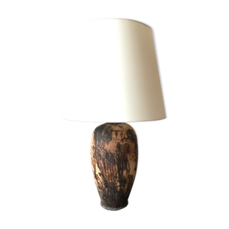 Lampe en terre cuite, 19ème siècle