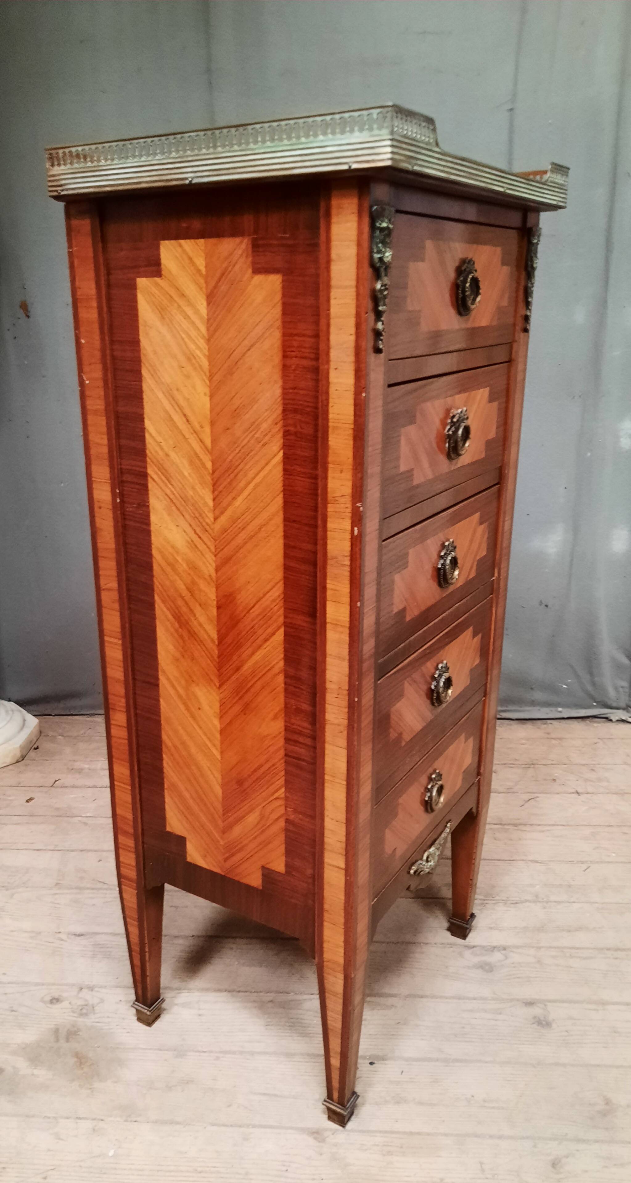 Louis XVI style marquetry chiffonier