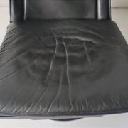 Black leather armchair by Åke Fribytter for Nelo möbel from the 70s