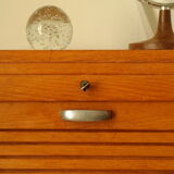 Radia vintage oak double curtain binder cabinet