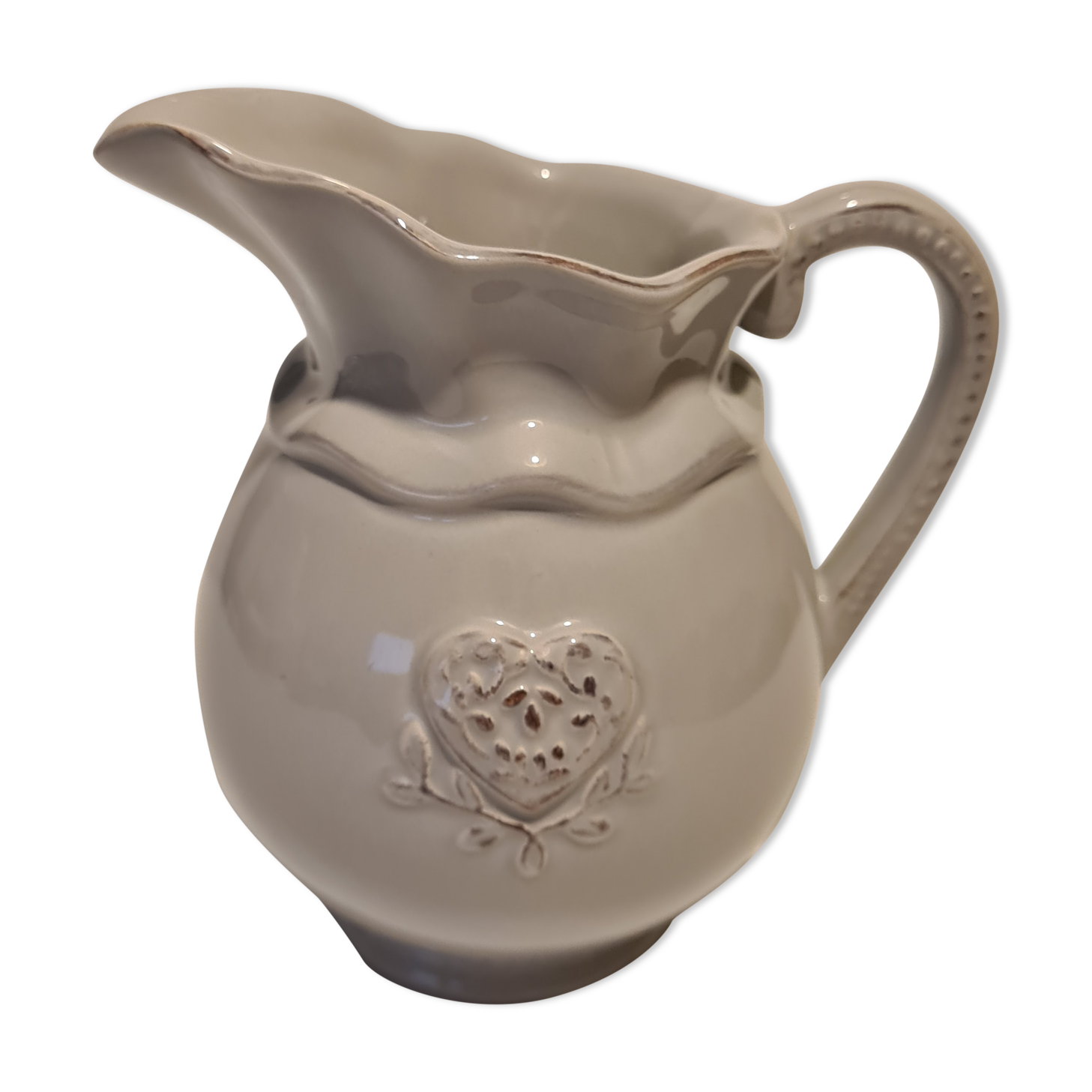 Amadeus milk pot décor hearts gray