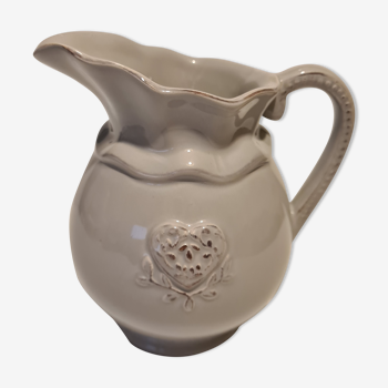 Amadeus milk pot décor hearts gray
