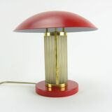 Art deco mushroom lamp made of glass, restored