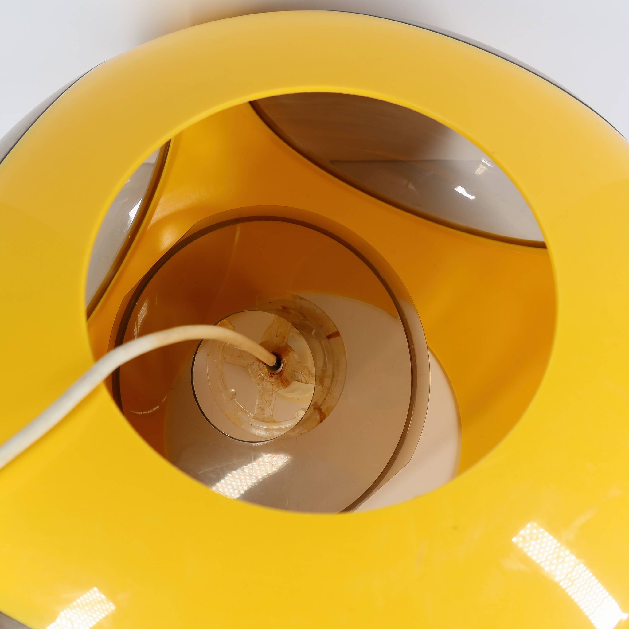 Suspension UFO Space Age yellow by Luigi Colani for Massiv, Belgium, 1970