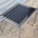 Pair of side tables in chrome metal and glass