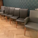set of 6 (4 chairs and 2 armchairs) "vittoria" by Poltrona Frau.