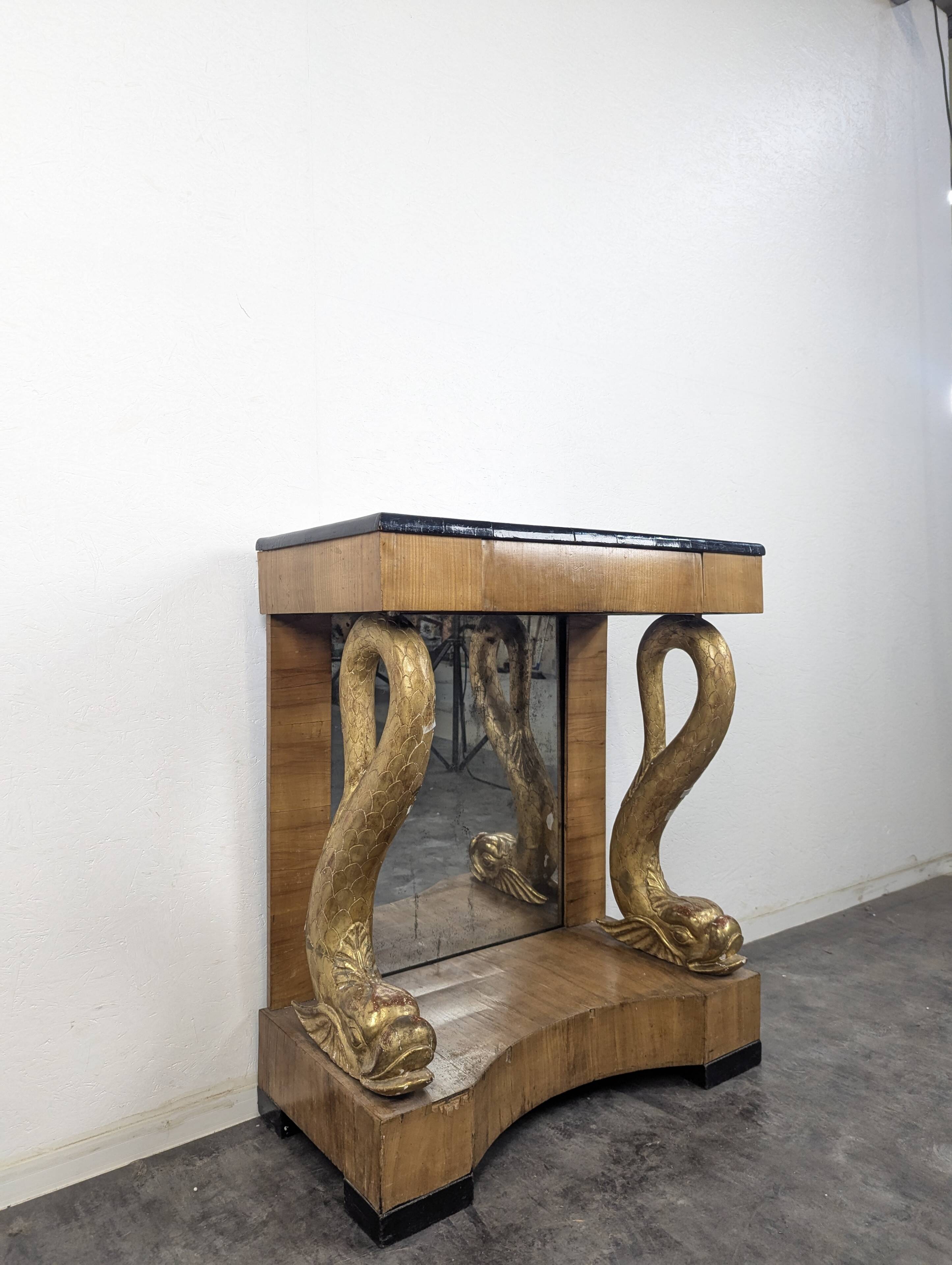 Empire console with dolphins Northern Europe