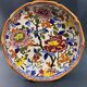 Deep dish, centerpiece, melonnière bowl in Gien earthenware, Peonies decor