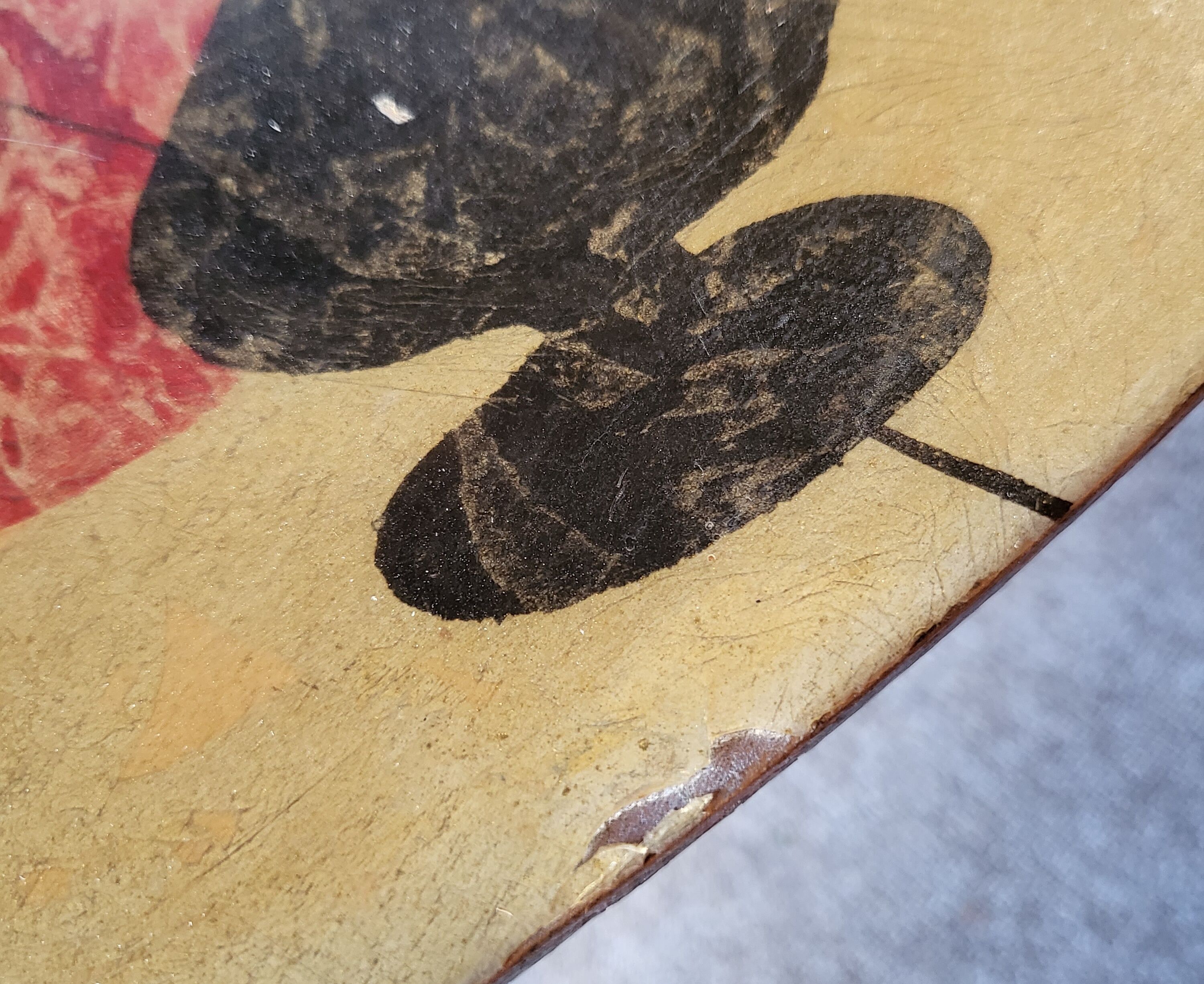 Table d’appoint peinte à la main par Decalage, Italie 1957