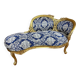 Méridienne/Chaise longue Louis XV dorée - Style Napoléon III