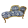 Méridienne/Chaise longue Louis XV dorée - Style Napoléon III