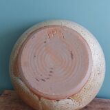 Stoneware salad bowl from Puisaye, signed Jean-Pierre Prud’homme