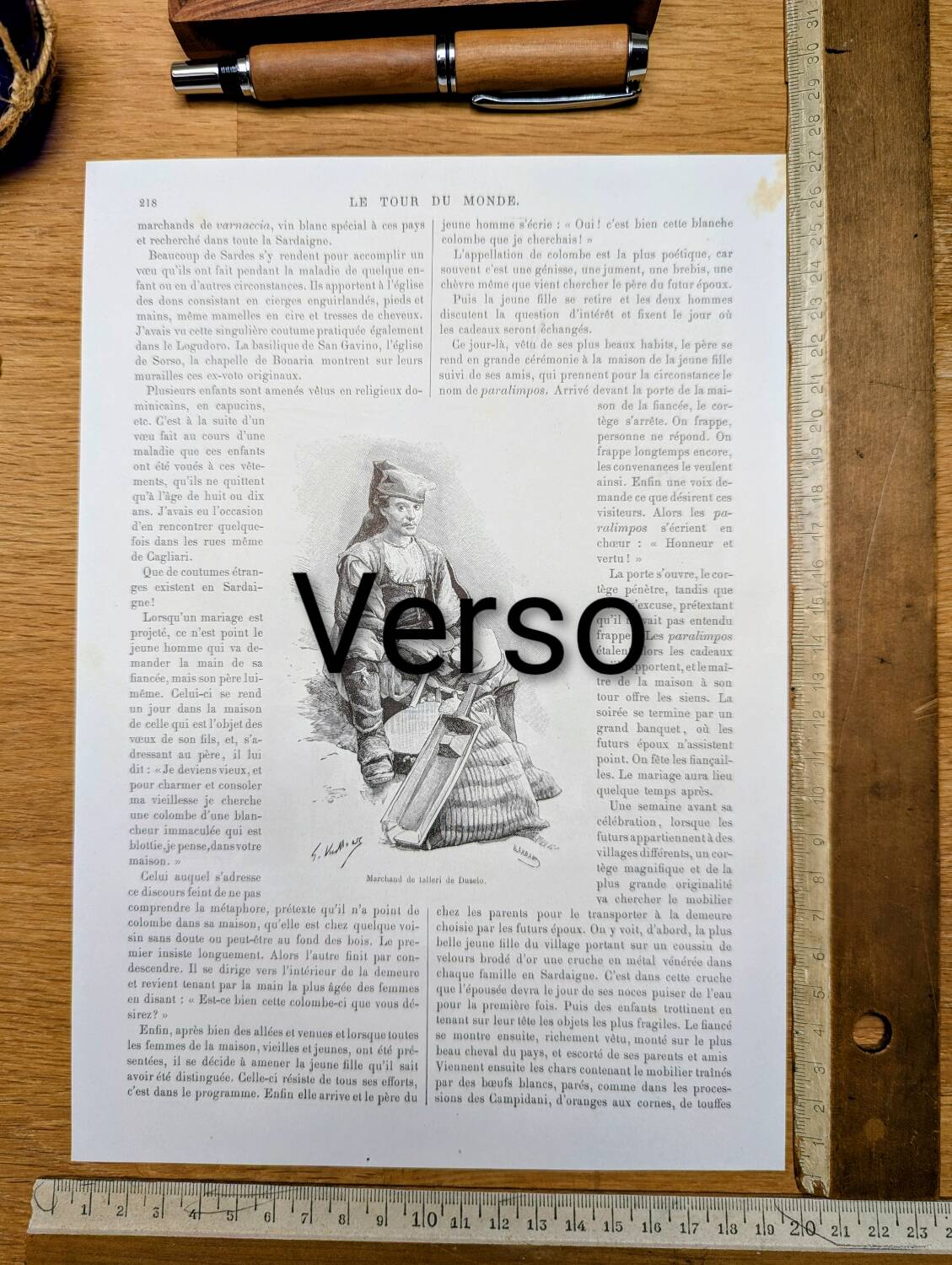 Printed in 1891, Santuario di San Mauro, Sardinia.