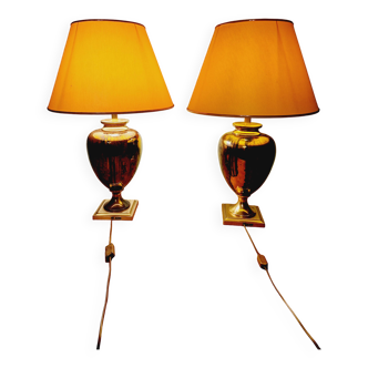 Paire de lampes le dauphin années 70