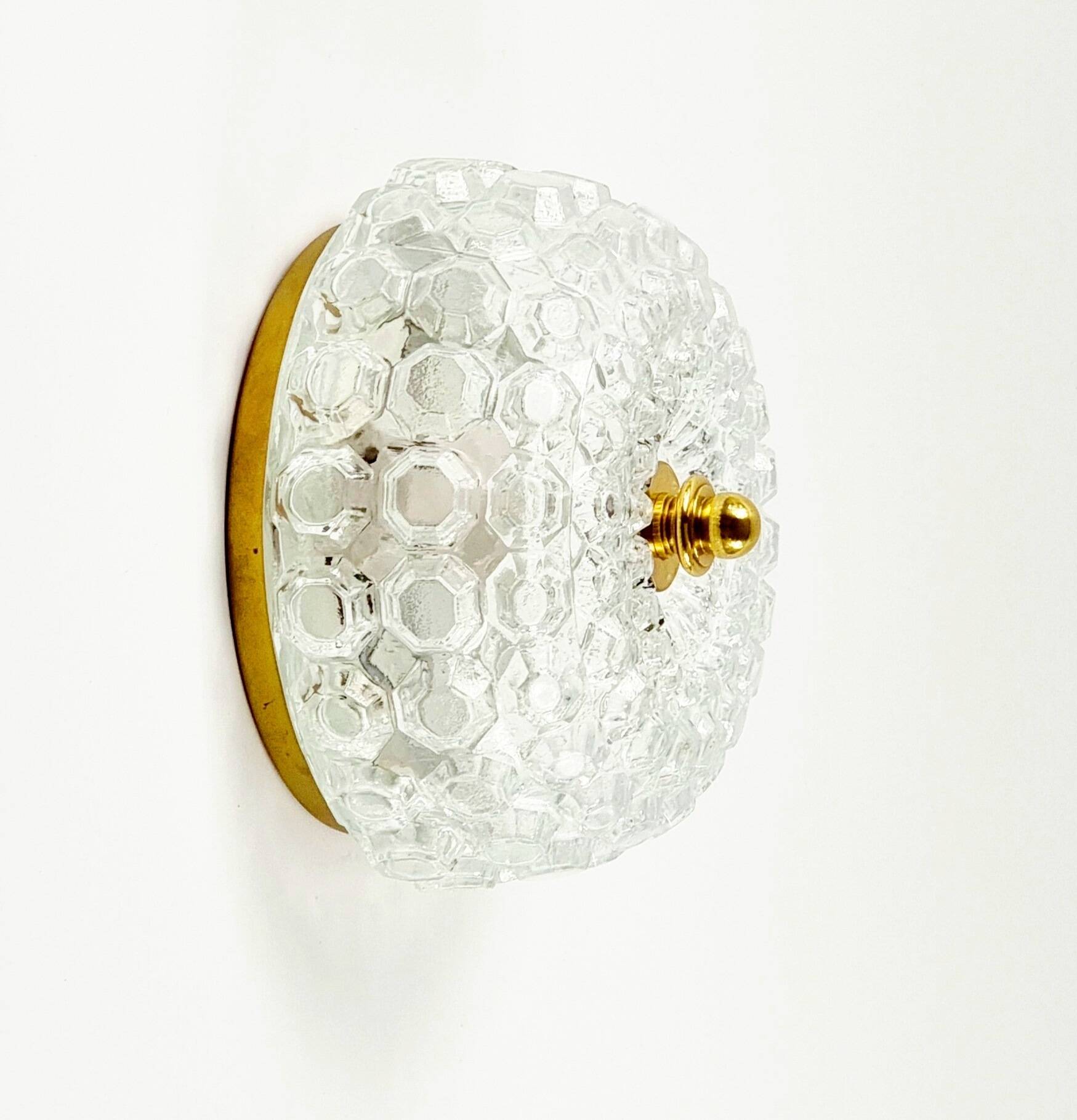 Pair of Mid-Century Bubble Glass Wall Lights or Flush Mounts for Limburg, Germany, 1960s