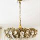 Vintage Palwa suspension in solid brass and crystal.