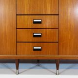 Vintage mid century modern Scandinavian 5-door wardrobe in teak, 1960s