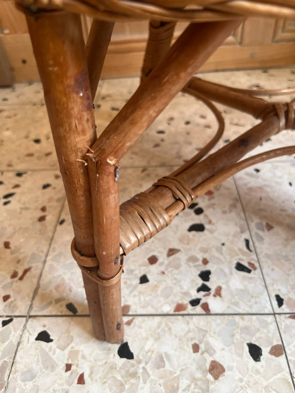 Child's wicker armchair