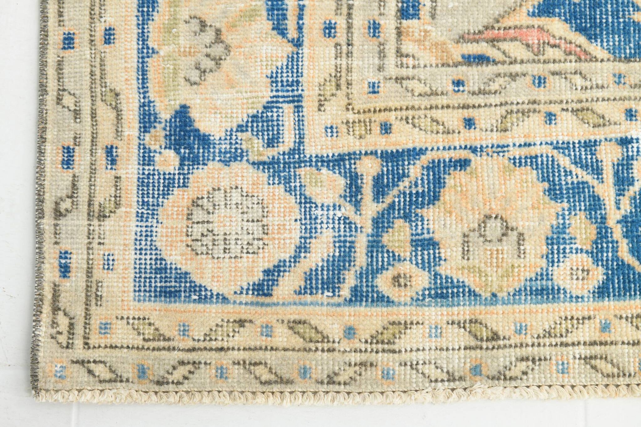 Large Blue Persian Area Rug, 206x294Cm