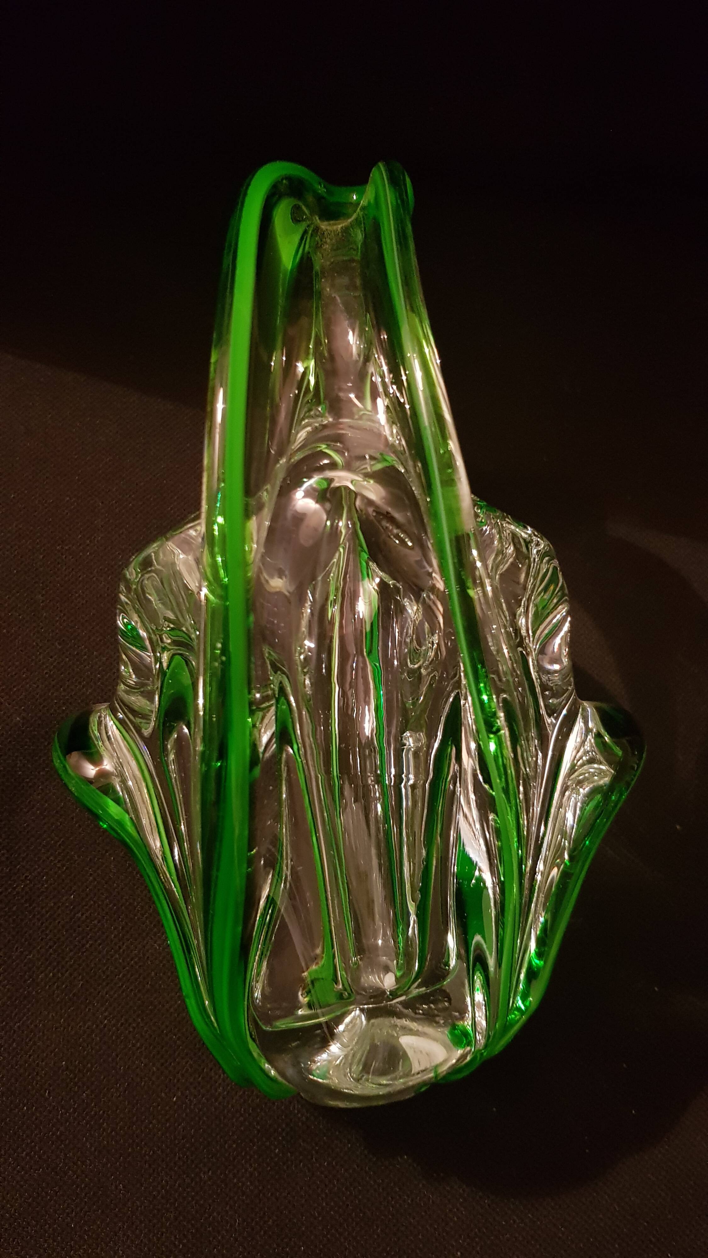 Crystal ashtray bowl in Murano style