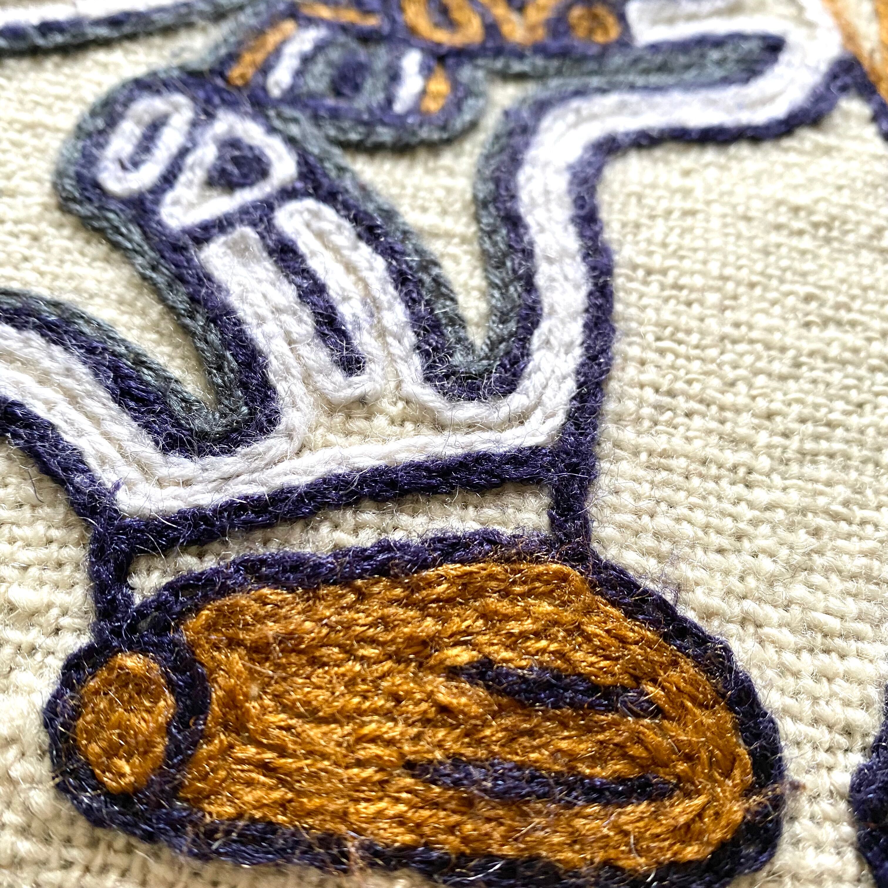 Coussin vintage brodé