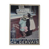 Old cardboard poster Ch. Gervais