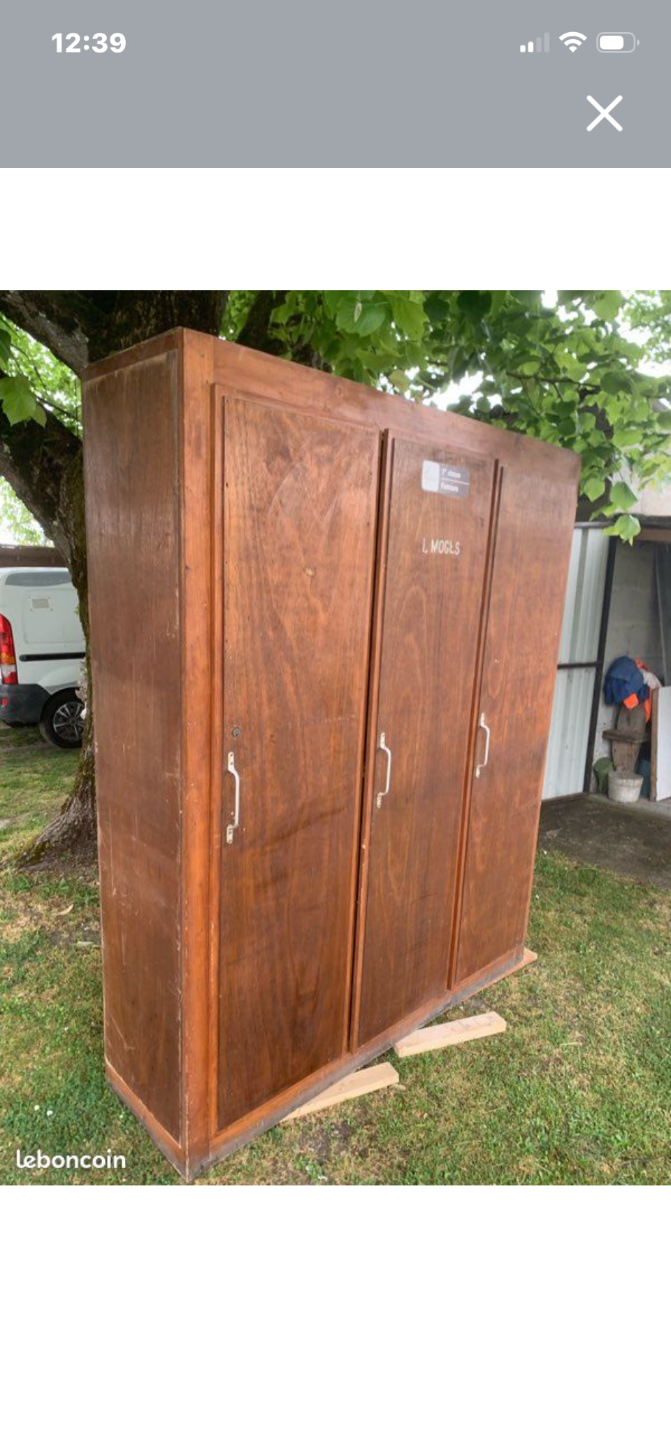 Armoire SNCF en bois authentique