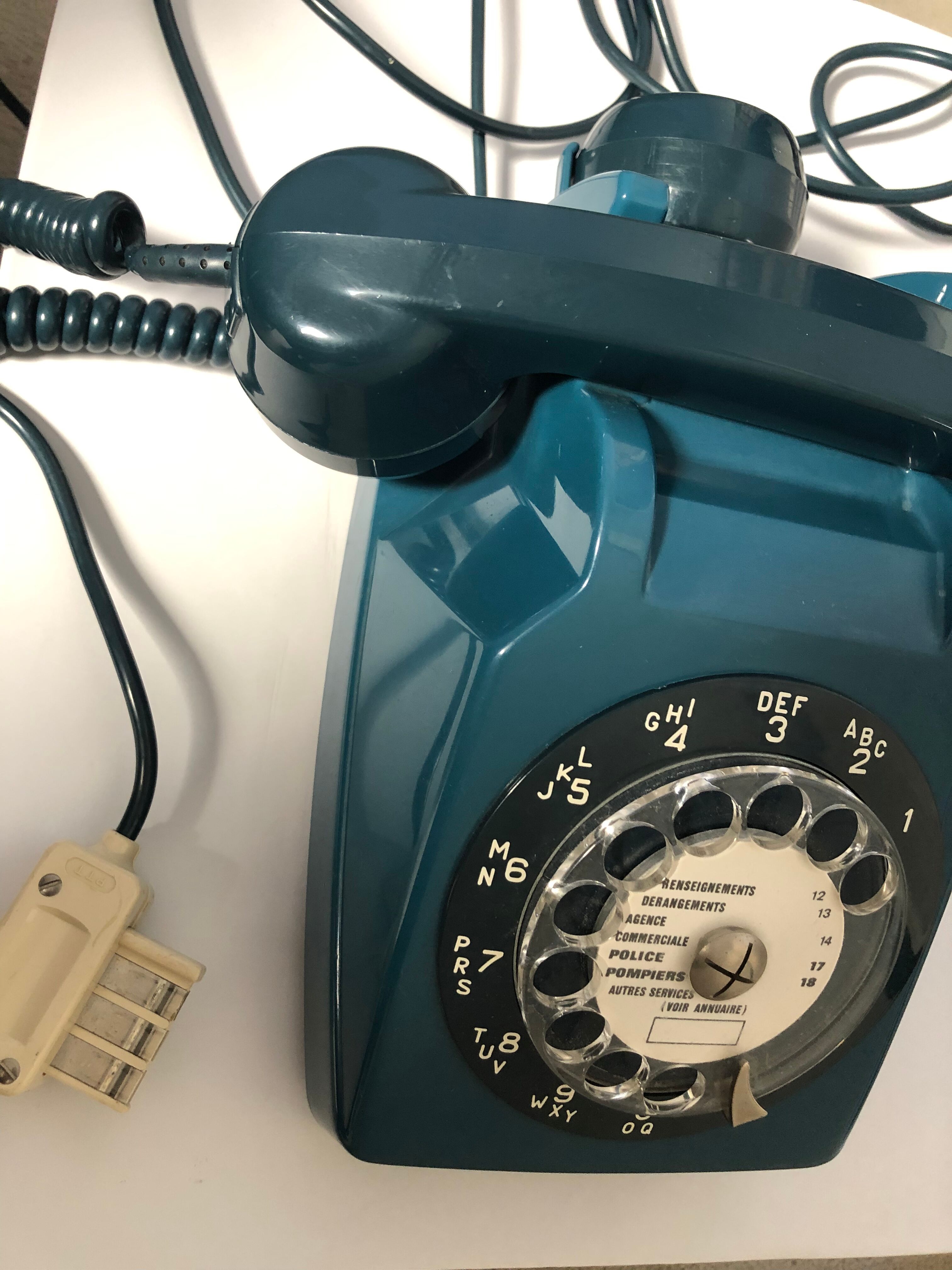 Vintage blue phone