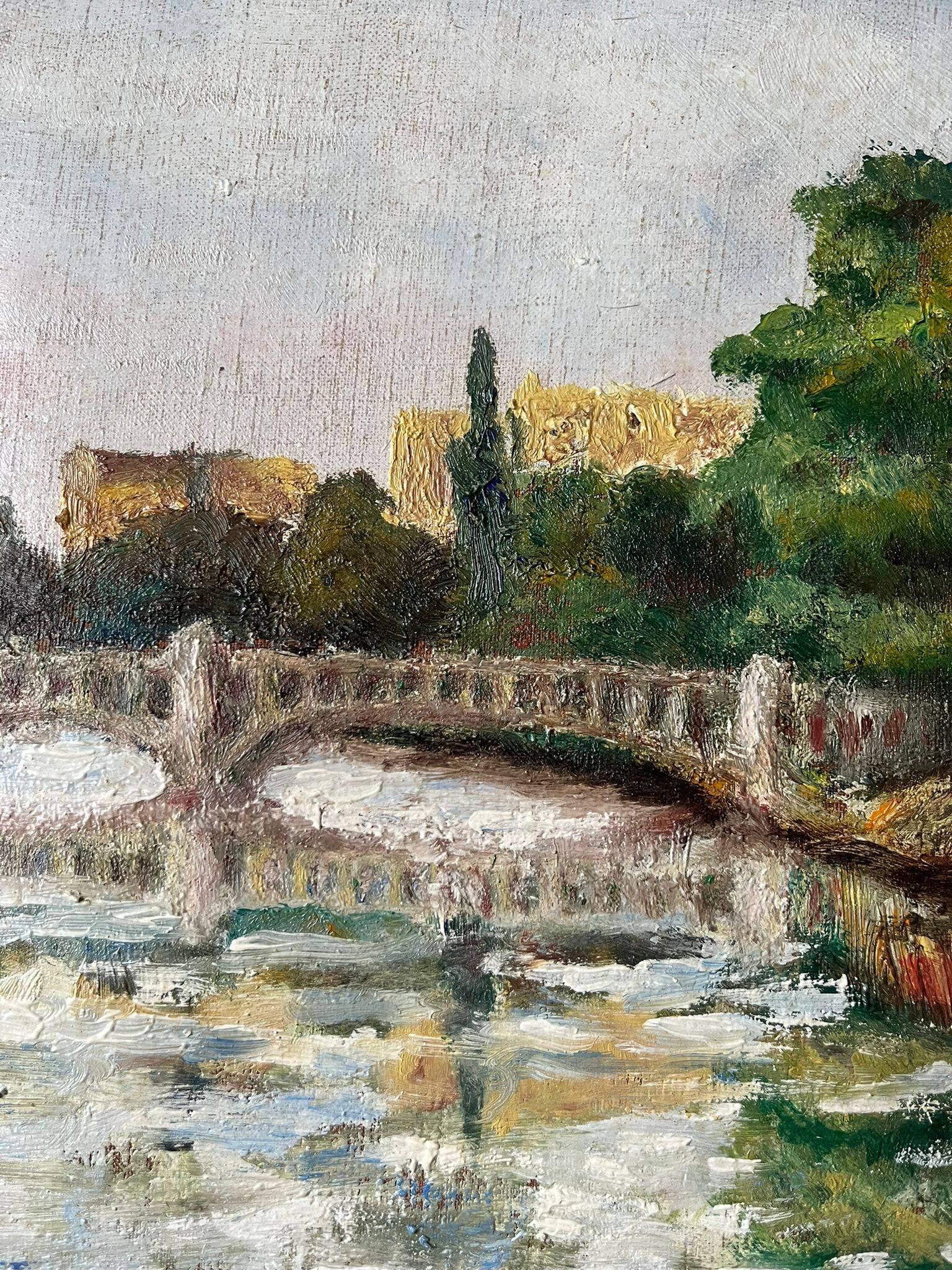 River landscape - Oil on canvas - Early 20th century