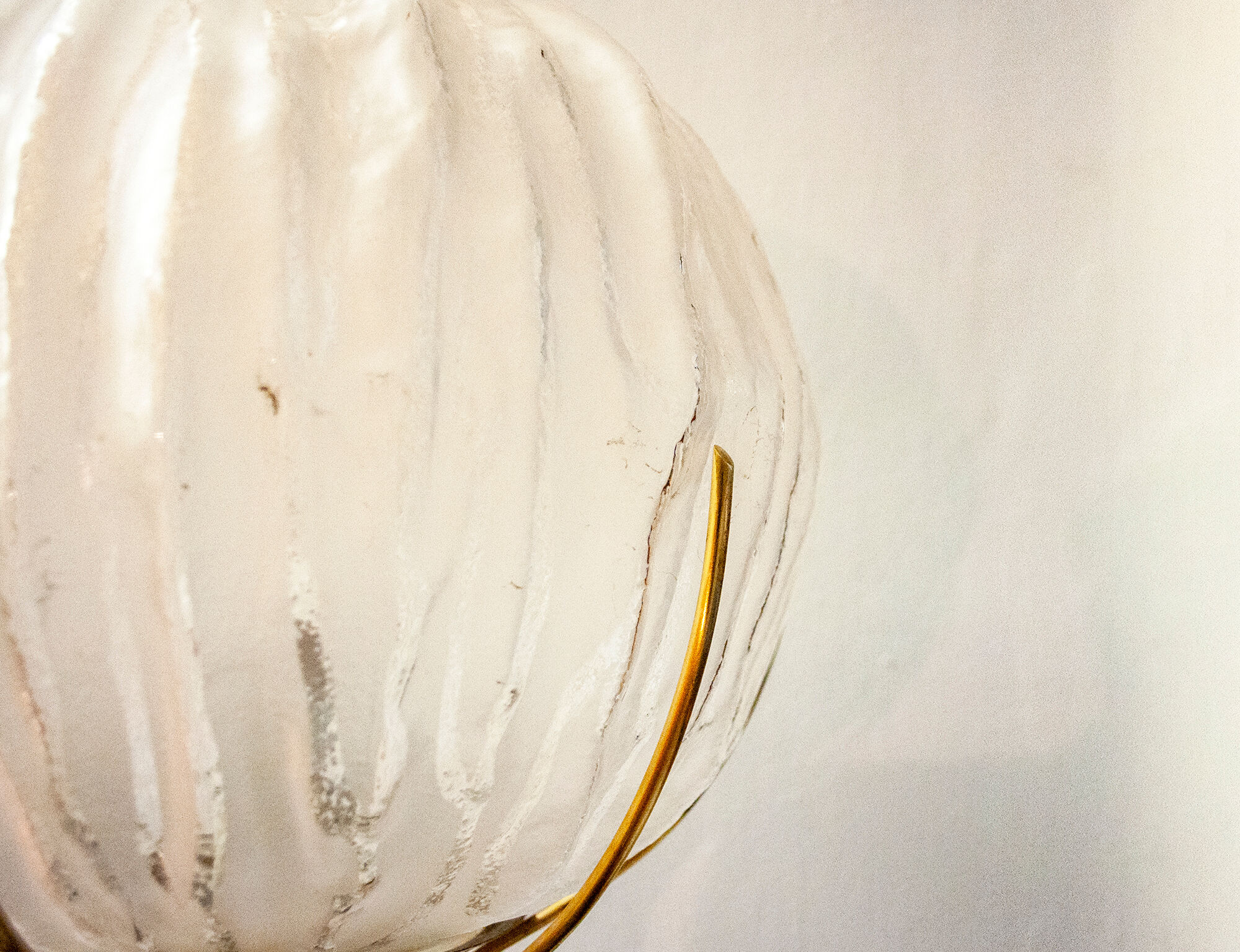 Brass and glass floor lamp by Angelo Brotto for Esperia Italia Anni '60