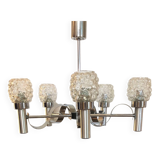 Chandelier with glassware Helena Tynell 1970