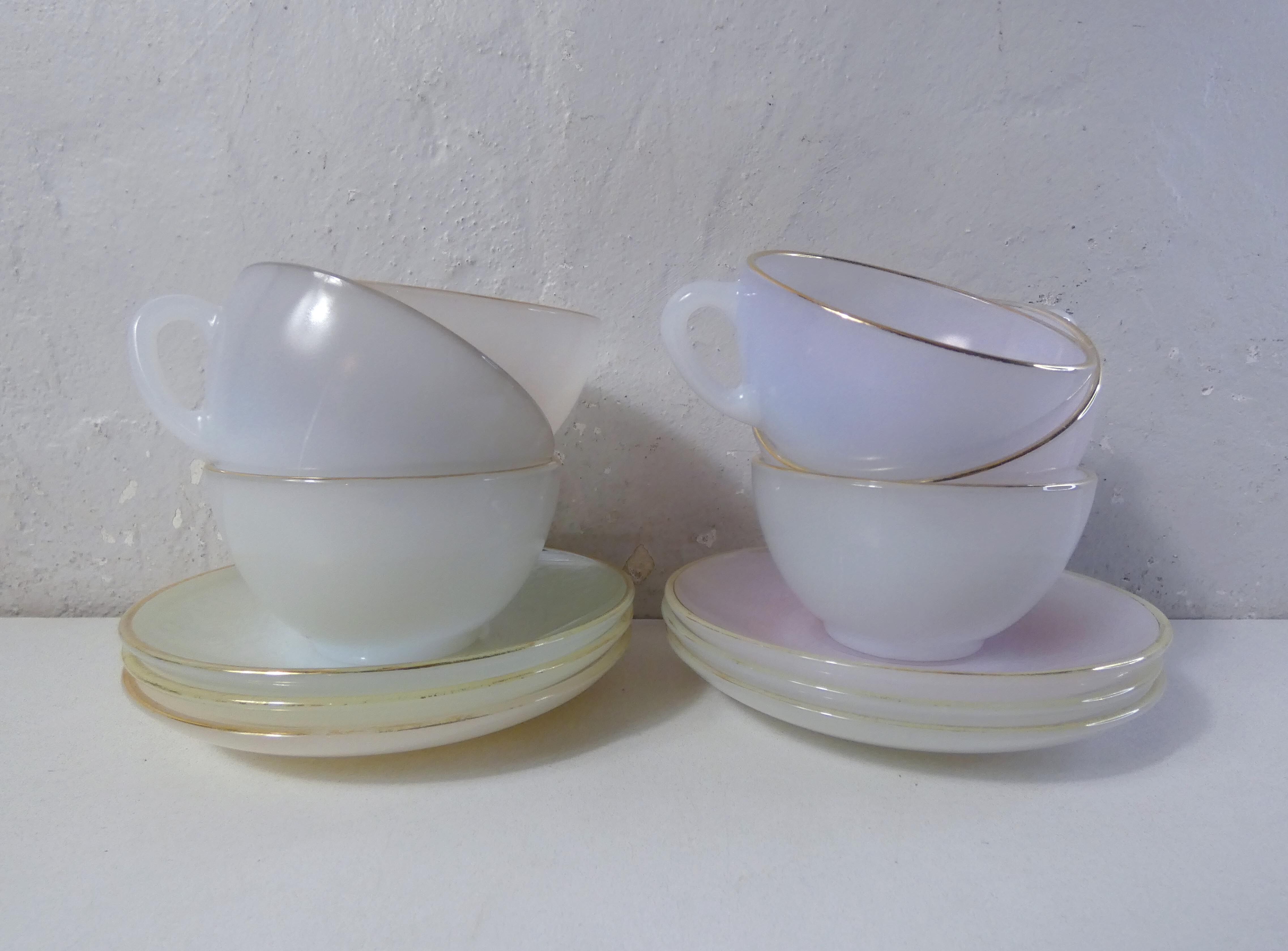 6 cups arcopal pastel iridescent harlequin