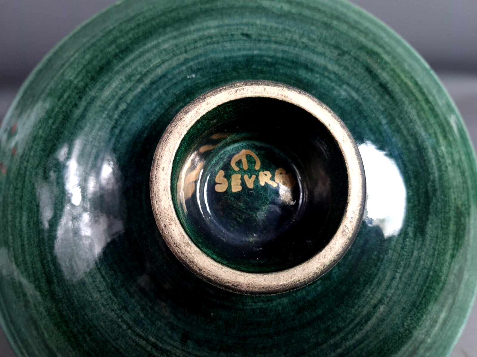 Jean Mayodon glazed ceramic cut decoration women and deer Signed SB