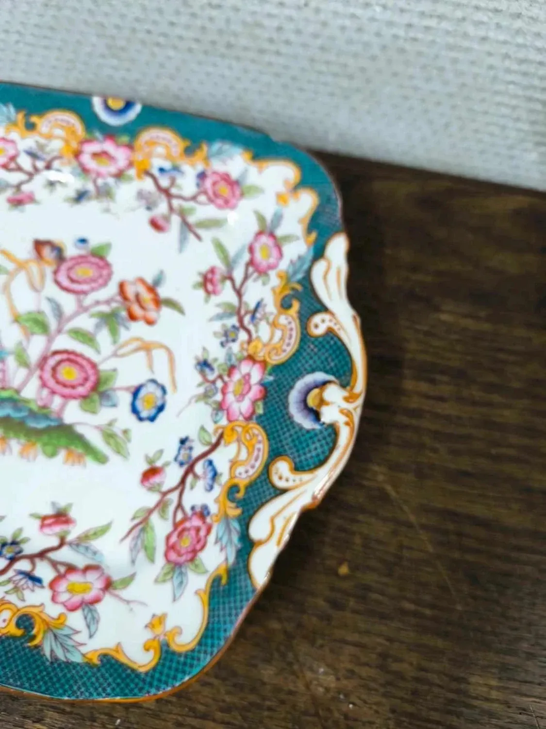 Dish for small cake Sarreguemines minton 215