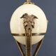 Neoclassical Lamp, Ostrich Egg & Bronze Animal Mount, c. 1900