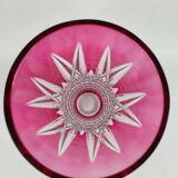 Pink crystal vase from Val Saint Lambert. Circa 1960.