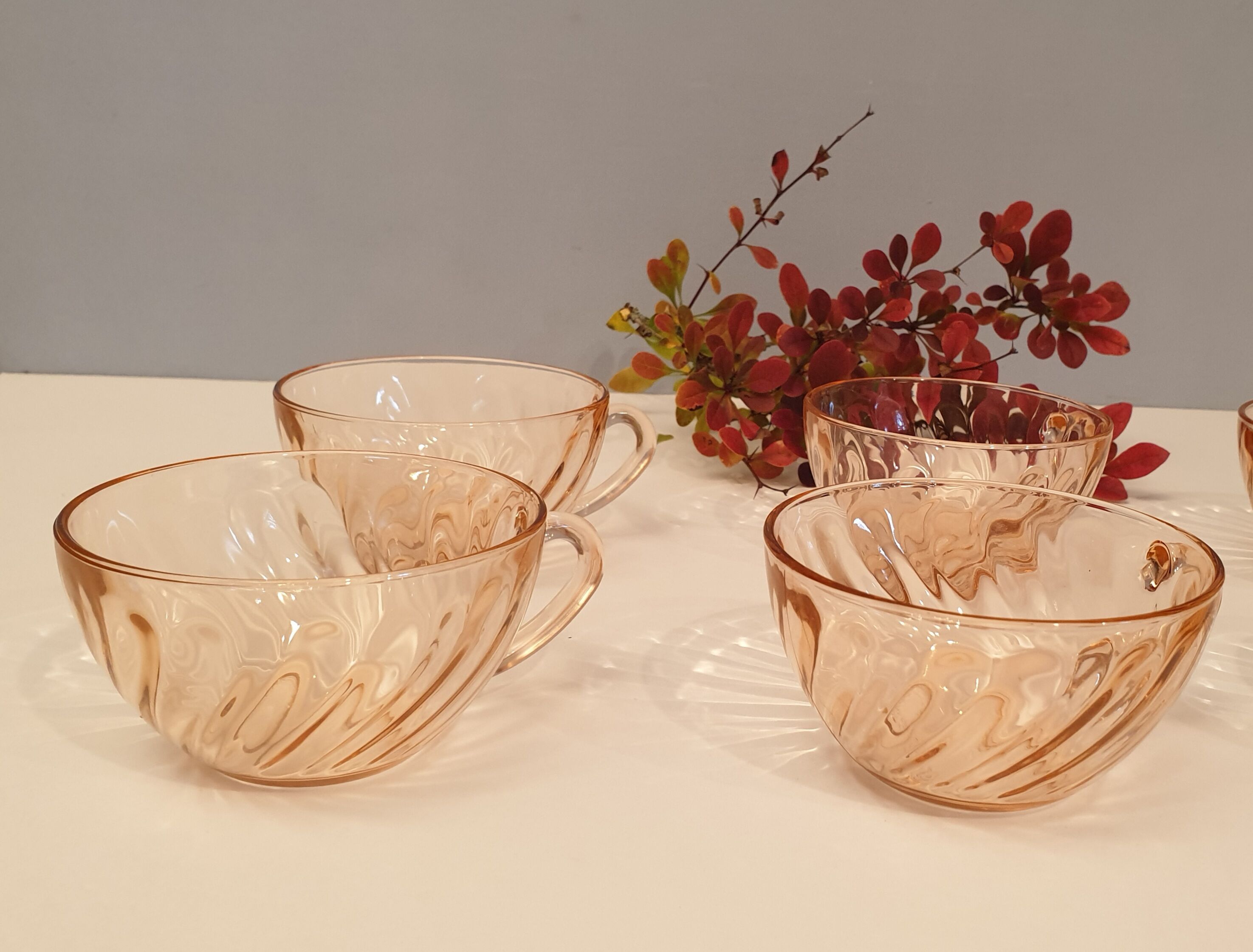 Set of 6 cups pink  70
