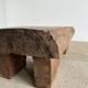 Asian solid wood quadripod brutalist coffee table H30 L81 l42