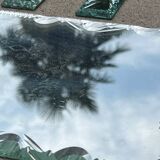 Beveled mirror glass - knife holders, bottle coasters